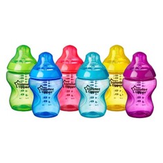 Бутылочки для кормления 6 шт. по 260 мл Tommee Tippee Anti-Colic, разноцветный