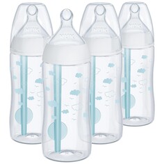 Бутылочки для кормления 4 шт. по 295 мл Nuk Smooth Flow Pro Anti Colic, прозрачный/голубой