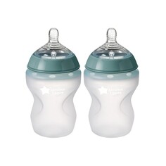 Бутылочки для кормления 2 шт. по 265 мл Tommee Tippee Silicone, прозрачный