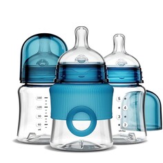 Бутылочки для кормления 3 шт. по 120 мл Smilo Anti-Colic Feeding, синий