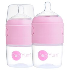 Бутылочки для кормления 2 шт. по 150 мл PopYum Anti-Colic Formula Making, розовый