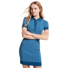 Платье Michael Michael Kors Logo Jacquard Polo, голубой