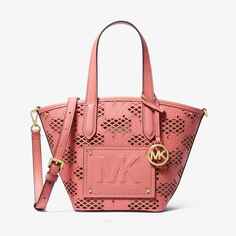 Сумка Michael Michael Kors Kimber Small 2-in-1 Perforated and Embossed Faux Leather, розовый