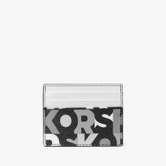 Кардхолдер Michael Kors Micg Cooper Graphic Logo Tall, черный/белый