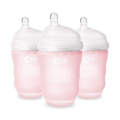 Бутылочки для кормления 3 шт. по 235 мл Olababy Anti-Colic, розовый