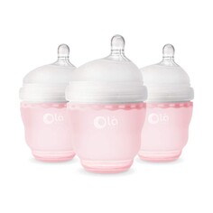 Бутылочки для кормления 3 шт. по 120 мл Olababy Anti-Colic, розовый