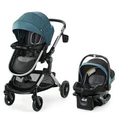 Детская коляска + автокресло Graco Modes Nest, синий/чёрный