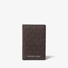 Кошелек Michael Kors Hudson Logo Bi-Fold, коричневый