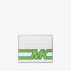 Картхолдер Michael Kors Cooper Graphic Logo Tall, белый/зеленый