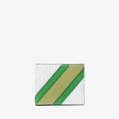 Кошелек Michael Kors Cooper Logo and Faux Leather Billfold, белый/зеленый