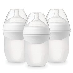 Бутылочки для кормления 3 шт. по 180 мл Tiny Twinkle Silicone, белый