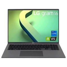 Ноутбук LG Gram, 16&quot; WQXGA, 16Гб/1Тб, i7-1260P, GeForce RTX 2050, угольно-серый, английская клавиатура