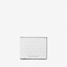 Кошелек Michael Kors Harrison Logo Billfold With Passcase, белый