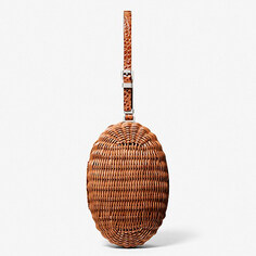 Сумка Michael Kors Gramercy Rattan and Crocodile Embossed Leather, коричневый