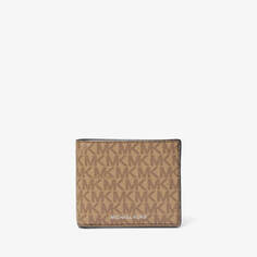 Кошелек Michael Kors Harrison Logo Billfold With Passcase, бежевый