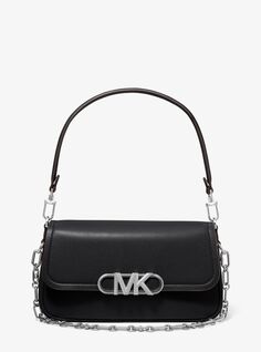 Сумка Michael Michael Kors Parker Medium Leather Shoulder, черный