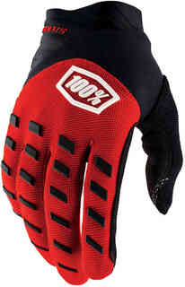 100% Hydromatic WP Молодежные велосипедные перчатки, красный/черный