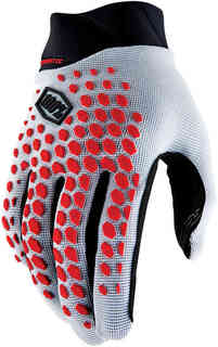 100% Geomatic Велосипедные перчатки, серый/красный