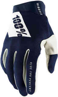 100% Ridefit Велосипедные перчатки, синий/белый