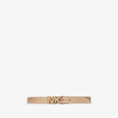 Ремень Michael Michael Kors Reversible Logo and Leather Waist, бежевый/светло-коричневый