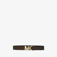Ремень Michael Michael Kors Reversible Logo and Leather Waist, коричневый/черный