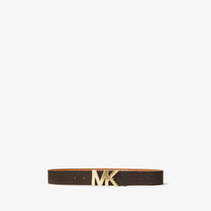 Ремень Michael Michael Kors Reversible Logo and Leather Waist, коричневый/светло-коричневый