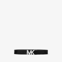 Ремень Michael Michael Kors Reversible Logo and Leather Waist, черный