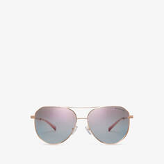 Солнцезащитные очки Michael Kors Cheyenne, розовый/золотой