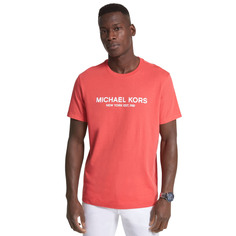 Футболка Michael Kors Logo Cotton, розовый