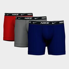 Мужские трусы-боксеры Nike Cotton 3 Pack, темно-синий/серый/красный
