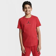 Детская футболка с рисунком Jordan Split The Defense, красный