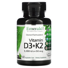 Витамин D3 и K2 Emerald Laboratories, 60 растительных капсул