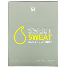 Тросовая Скакалка Sports Research Sweet Sweat, черный