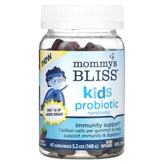 Пробиотик и Пребиотик Mommy&apos;s Bliss для детей от 2 лет, вкус ягод, 45 жевательных мармеладок