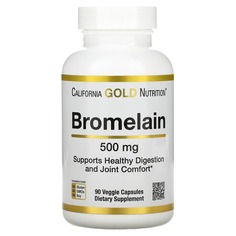 бромелаин, 500 мг, 90 растительных капсул California Gold Nutrition