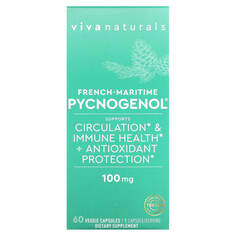 Пищевая Добавка Viva Naturals French-Maritime Pycnogenol, 60 капсул