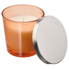 ASPSKOG Ароматическая свеча в стекле + крышка, Пряная тыква/апельсин, 25 час. IKEA