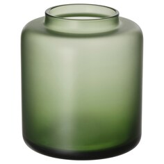 KONSTFULL КОНСТФУЛЛ Ваза, матовое стекло/зеленый, 10 см IKEA