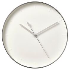 MALLHOPPA Настенные часы, низкое напряжение/серебро, 35 см IKEA