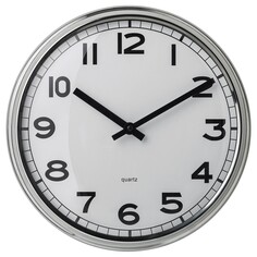 PUGG Настенные часы, низкое напряжение/нержавеющая сталь, 32 см IKEA