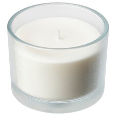 ADLAD АДЛАД Ароматическая свеча в стакане, Скандинавский лес/белый, 50 ч IKEA