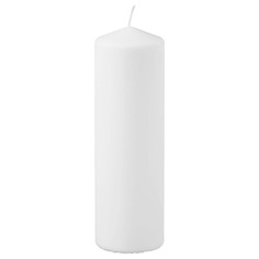 FENOMEN Свеча столовая без запаха, белая, 23 см IKEA