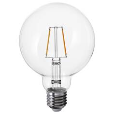 LUNNOM ЛУННОМ Светодиодная лампа Е27 150 лм, сферическая прозрачная, 95 мм IKEA