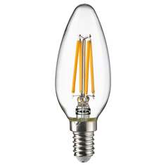 SOLHETTA СОЛХЕТТА Светодиодная лампочка E14 250 лм, свечеобразный/прозрачный IKEA