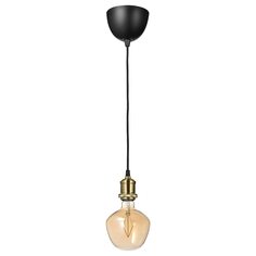 JÄLLBY / MOLNART ДЖЭЛЛБИ / МОЛЬНАРТ Потолочный светильник+светильник, латунное покрытие/колокол коричневый/прозрачное стекло IKEA