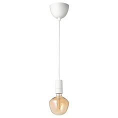 SUNNEBY / MOLNART САННЕБИ / МОЛЬНАРТ Потолочный светильник+светильник, белый/колокол коричневый/прозрачное стекло IKEA