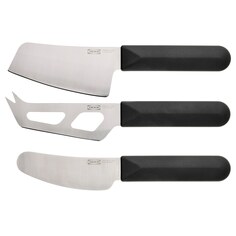 SKÄRLÅNGA Набор ножей для сыра, 3 предм., нержавеющая сталь/черный IKEA