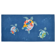 BLÅVINGAD БЛОВИНГАД Банное полотенце, рисунок черепаха/темно-синий, 70x140 см IKEA