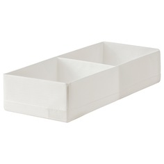 STUK СТУК Ящик с отделениями, белый, 20x51x10 см IKEA