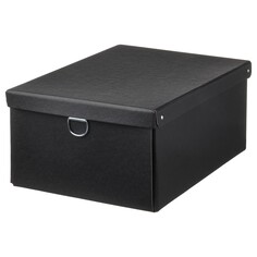 NIMM НИММ Коробка с крышкой, черный, 25x35x15 см IKEA